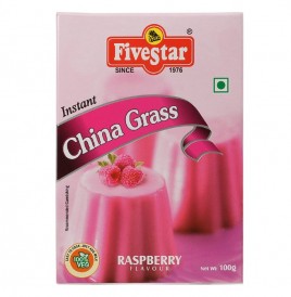 Five Star Instant China Grass, Raspberry Flavour  Box  100 grams